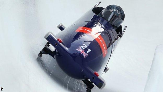 The GB two-man bobsleigh team