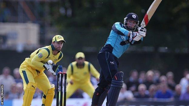 Calum MacLeod hit a century in Scotland's 53-run win over UAE in their World Cup qualifier