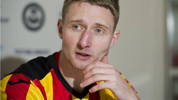 Partick Thistle midfielder Chris Erskine