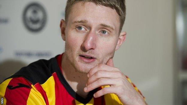 Partick Thistle midfielder Chris Erskine