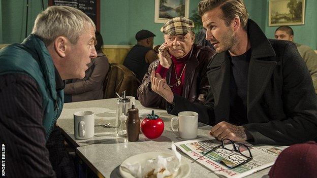 David Beckham, David Jason, Nicholas Lyndhurst