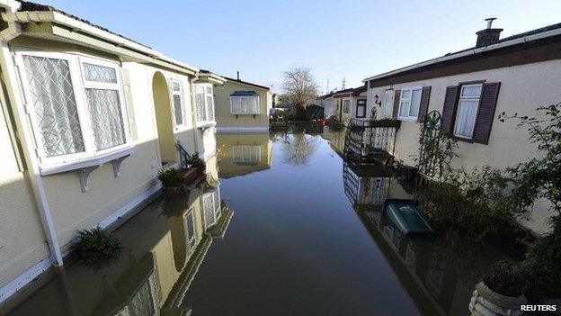 Flooded homes