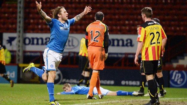 Stevie May celebrates