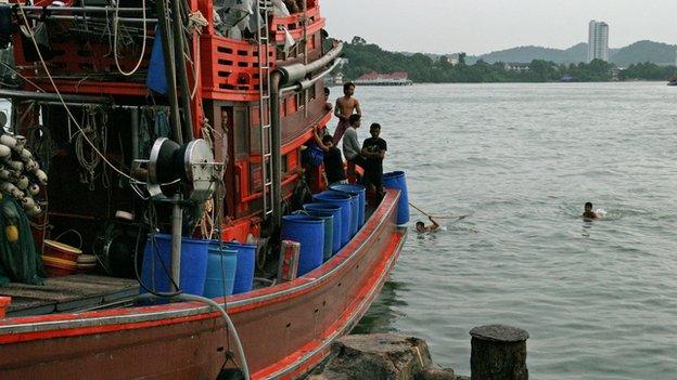 A Thai fishing boat