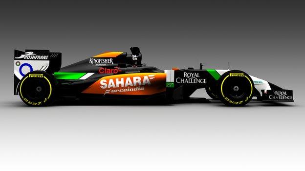 Force India's 2014 car VJM07