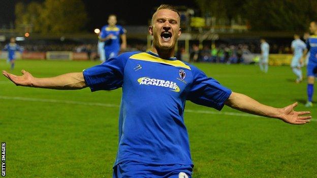 Michael Smith scores for AFC Wimbledon