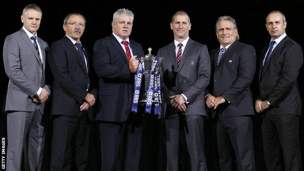 The coaches at the Six Nations launch