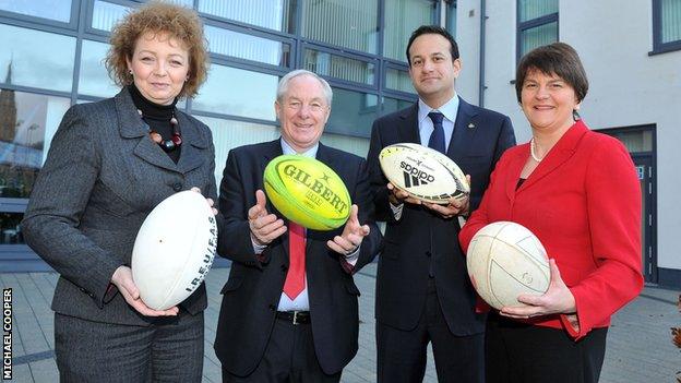 Ministers from both sides of the border have been supportive of the bid to host the Rugby World Cup bid