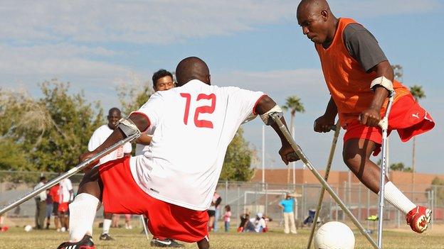 Haiti's amputee football team