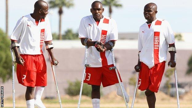 Haiti's amputee football team