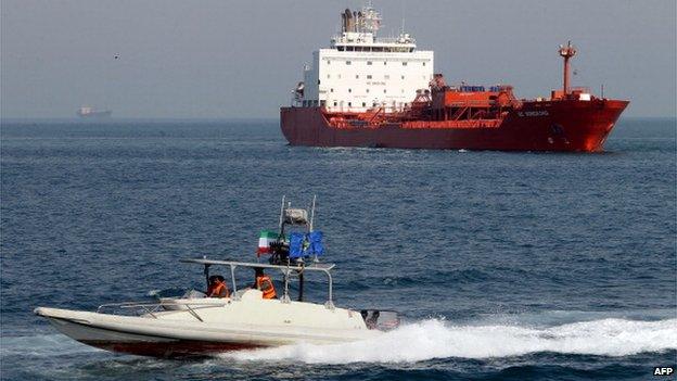 Oil tanker SC Hong Kong is seen off the Iranian port of Bandar Abbas (2 July 2012)