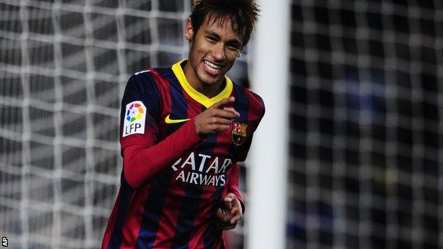 Neymar of Barcelona