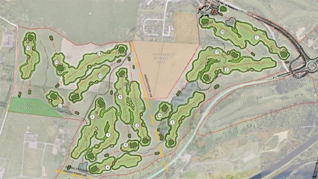 Plan of layout for relocated Torvean Golf Course