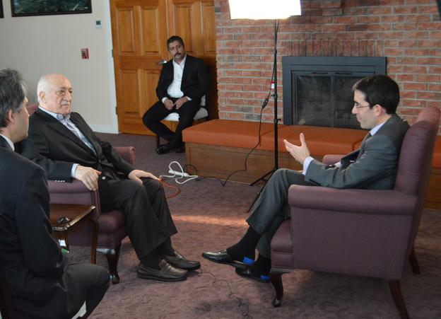 Fethullah Gulen being interviewed by Tim Franks