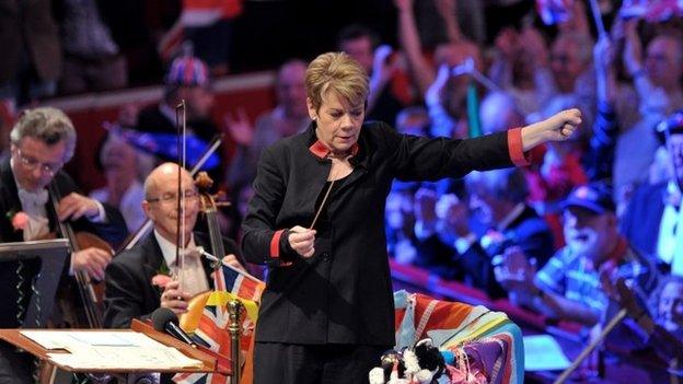 Marin Alsop conducts the Last Night of the Proms