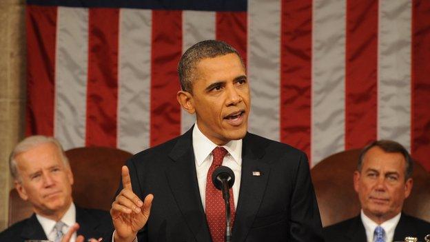 Obama speaks at the State of the Union in 2013