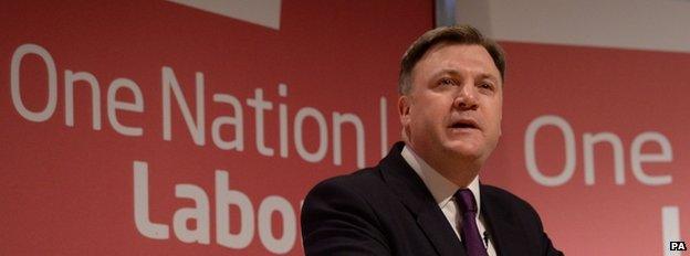 Ed Balls gives a speech