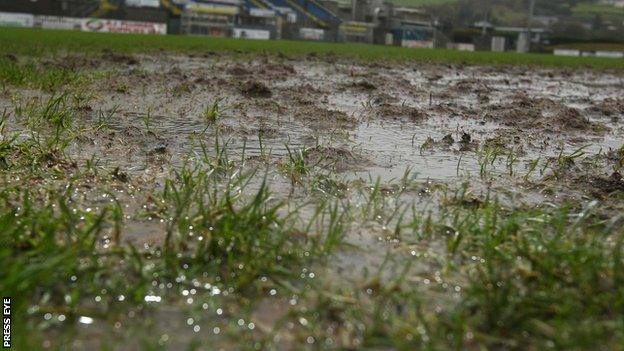 Waterlogged pitch