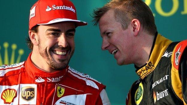 Fernando Alonso and Kimi Raikkonen