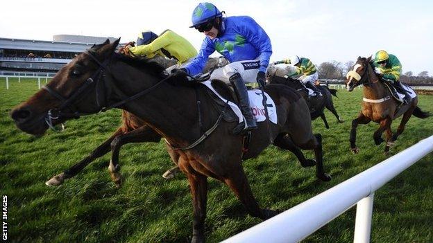 Hurricane Fly gets up to win the Irish Champion Hurdle