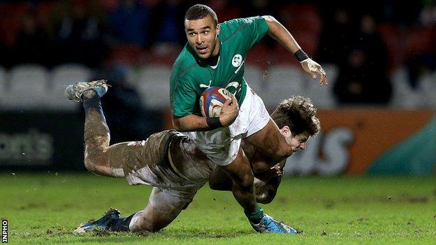 Ireland winger Simon Zebo