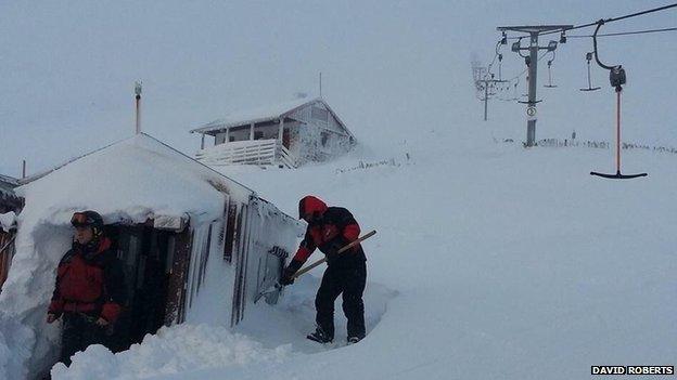 Snow at Nevis Range ski centre