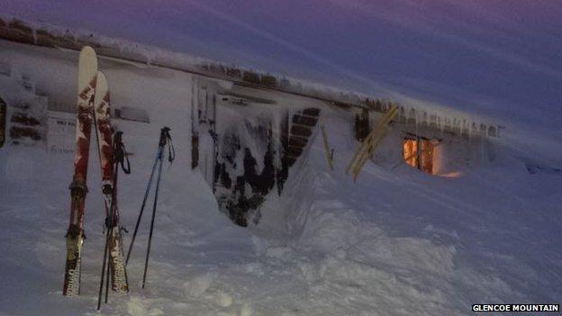 Ski patrol shed at Glencoe Mountain