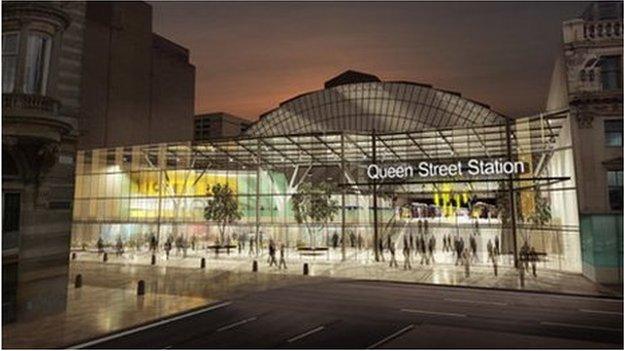 Image of redeveloped Queen Street Station