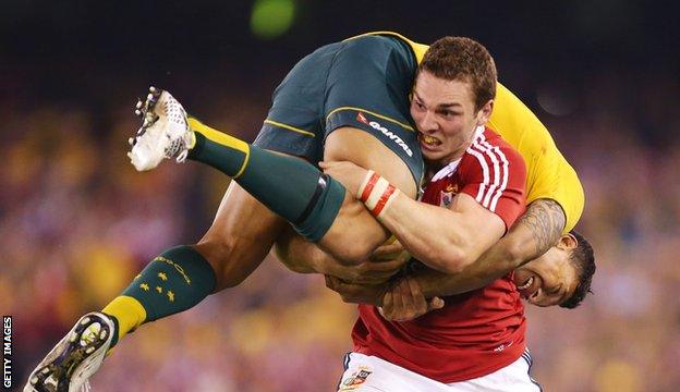 George North and Israel Folau