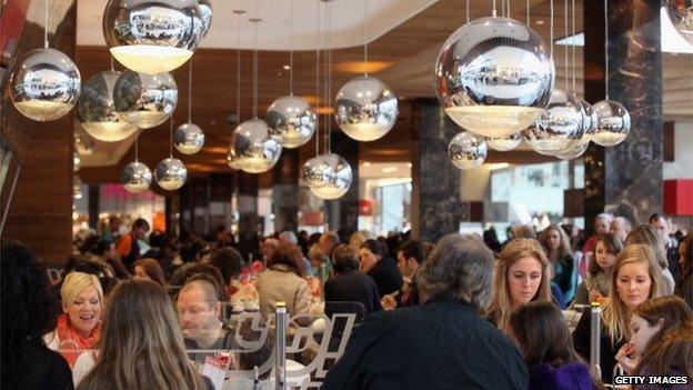 People eating in restaurant