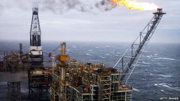 North sea oil rig