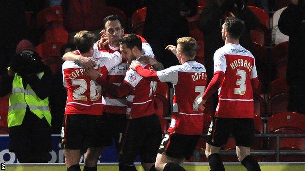 Doncaster Rovers celebrate against Charlton