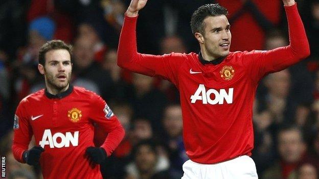 Juan Mata and Robin van Persie