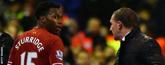 Daniel Sturridge and Brendan Rodgers