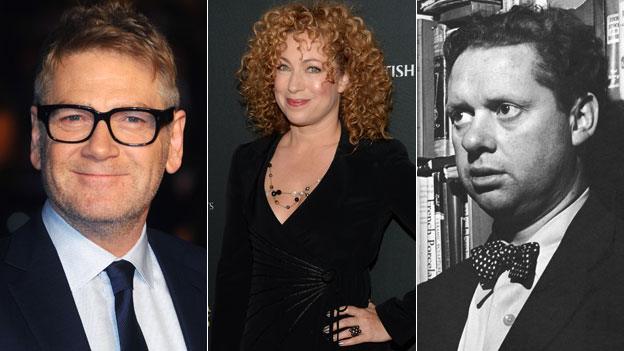 Sir Kenneth Branagh, Alex Kingston and Dylan Thomas