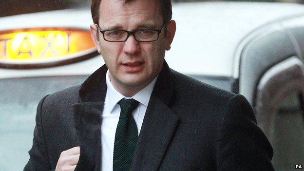 Andy Coulson arrives at court on Wednesday