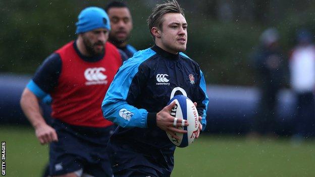 Jack Nowell at England training