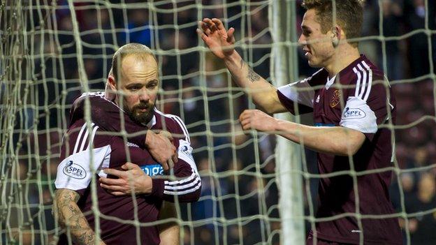 Hearts penalty scorer Jamie Hamill