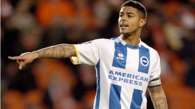 Brighton midfielder Liam Bridcutt