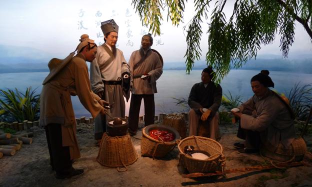 Dongpo pork display