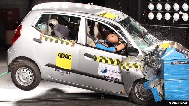 Hyundai i10 received a zero-star safety rating for adult occupant protection