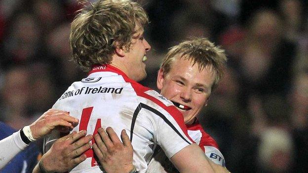 Ulster duo Andrew Trimble and Luke Marshall are surprise inclusions in the Ireland team for the game with Scotland