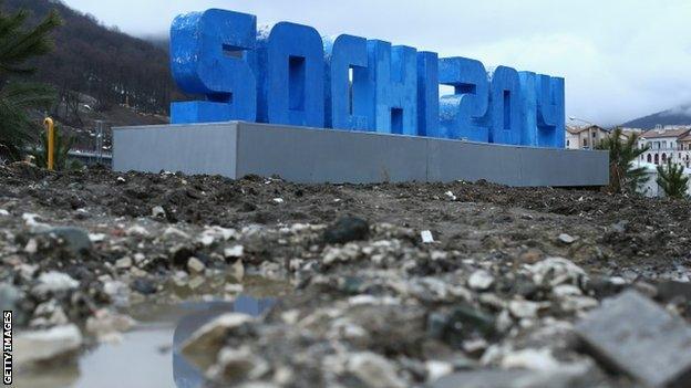 A Sochi 2014 sign