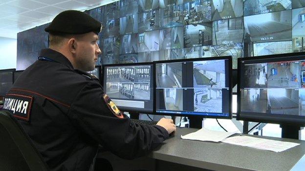 CCTV control room for the Olympic Park in Sochi