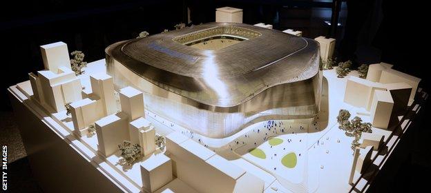 A model of the new-look Bernabeu