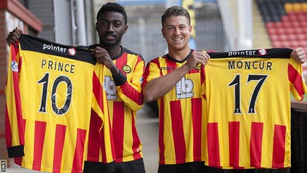 Prince Buaben and George Moncur show off their new colours