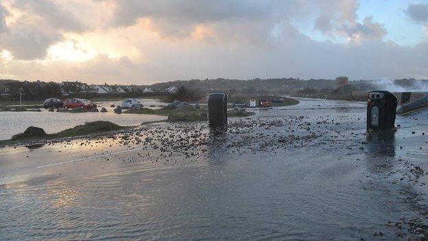 Storm debris, Guernsey, 1 Feb 2014