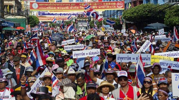 Protesters in Bangkok (1 February 2014)