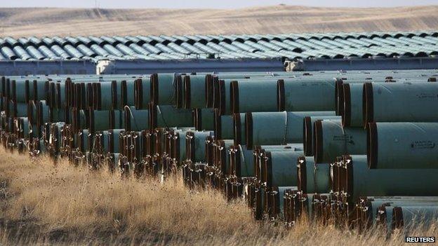 Pipes for Keystone XL in North Dakota, 2013