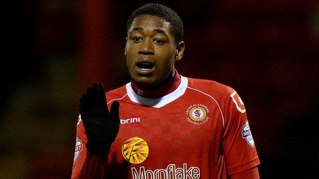 Crewe Alexandra's on-loan Arsenal midfield man Chuks Aneke